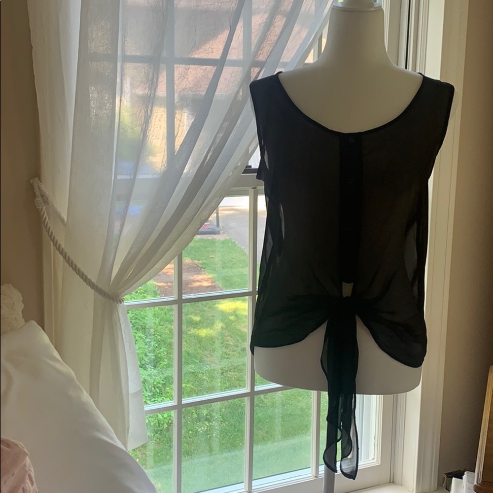 Sheer Black Blouse